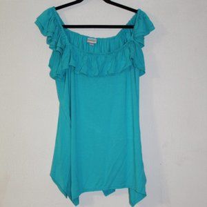 Avenue Off Shoulder Dress Shirt Size 18/20 NWOT